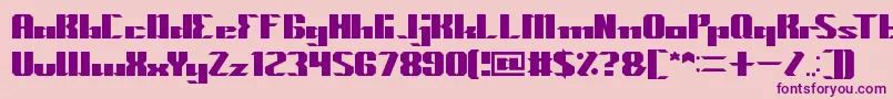 MACHINE GUN Font – Purple Fonts on Pink Background