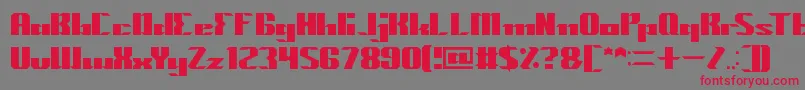 MACHINE GUN Font – Red Fonts on Gray Background