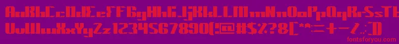 MACHINE GUN Font – Red Fonts on Purple Background