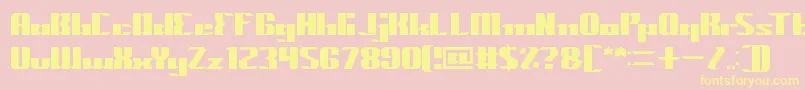 MACHINE GUN Font – Yellow Fonts on Pink Background