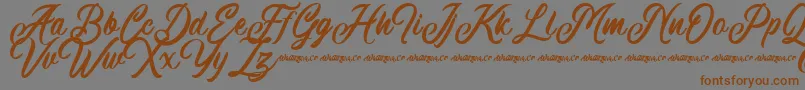 Machineat Demo Font – Brown Fonts on Gray Background