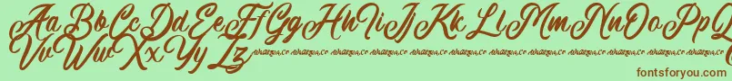 Machineat Demo Font – Brown Fonts on Green Background