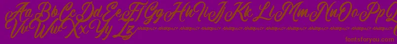 Machineat Demo Font – Brown Fonts on Purple Background