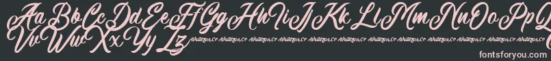 Machineat Demo Font – Pink Fonts on Black Background