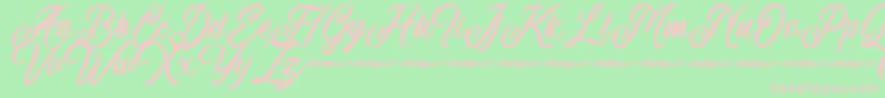 Machineat Demo Font – Pink Fonts on Green Background