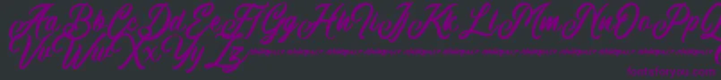 Machineat Demo Font – Purple Fonts on Black Background