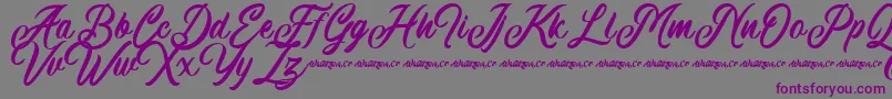 Machineat Demo Font – Purple Fonts on Gray Background