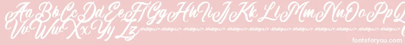 Machineat Demo Font – White Fonts on Pink Background