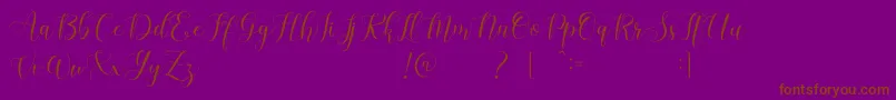 Machis Demo Font – Brown Fonts on Purple Background