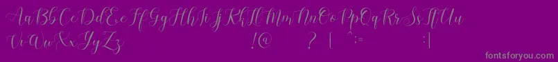 Machis Demo-Schriftart – Graue Schriften auf violettem Hintergrund