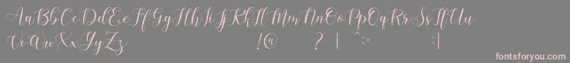 Machis Demo Font – Pink Fonts on Gray Background