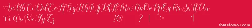 Machis Demo Font – Pink Fonts on Red Background