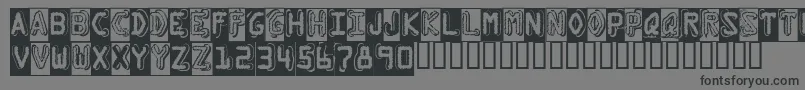 Dymogb-Schriftart – Schwarze Schriften auf grauem Hintergrund