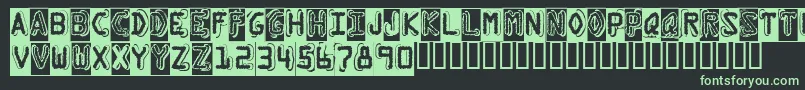 Dymogb Font – Green Fonts on Black Background