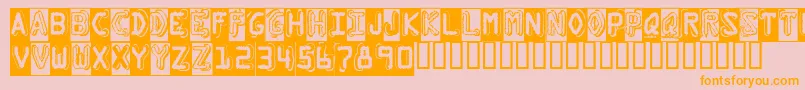 Dymogb Font – Orange Fonts on Pink Background