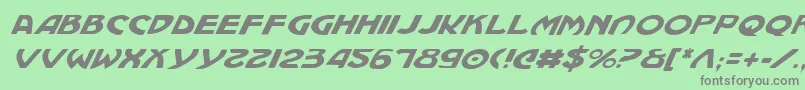 Machv2i Font – Gray Fonts on Green Background