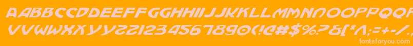 Machv2i Font – Pink Fonts on Orange Background