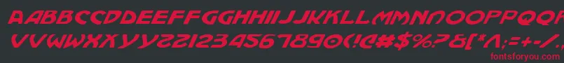 Machv2i Font – Red Fonts on Black Background