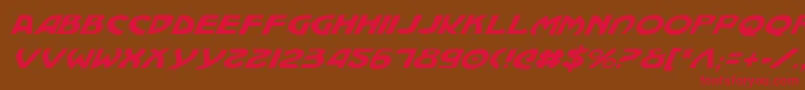 Machv2i Font – Red Fonts on Brown Background