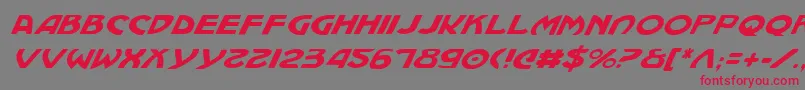 Machv2i Font – Red Fonts on Gray Background