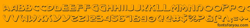 Machv2s Font – Black Fonts on Orange Background