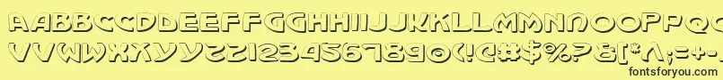 Machv2s Font – Black Fonts on Yellow Background