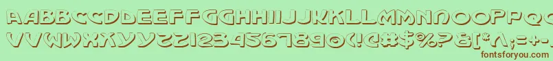 Machv2s Font – Brown Fonts on Green Background