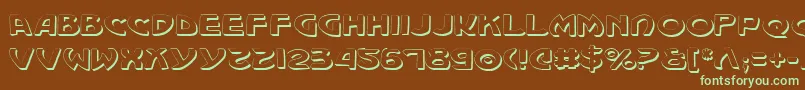 Machv2s Font – Green Fonts on Brown Background