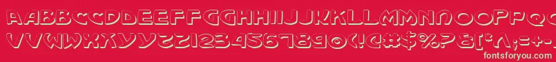 Machv2s Font – Green Fonts on Red Background