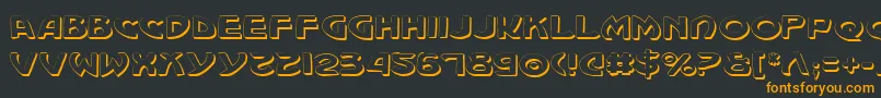 Machv2s Font – Orange Fonts on Black Background