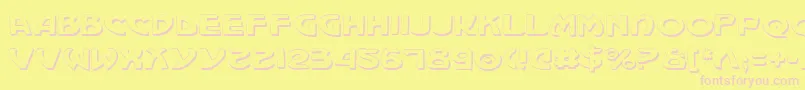 Machv2s Font – Pink Fonts on Yellow Background