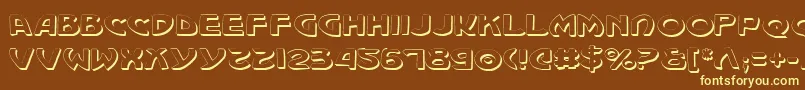 Machv2s Font – Yellow Fonts on Brown Background