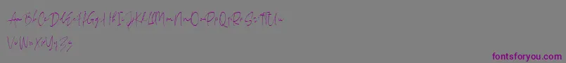 MackleScript Regular DEMO Font – Purple Fonts on Gray Background
