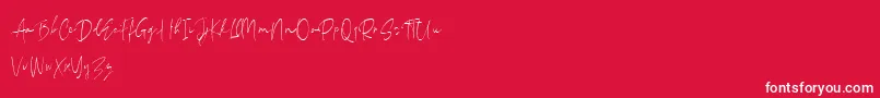 MackleScript Regular DEMO Font – White Fonts on Red Background