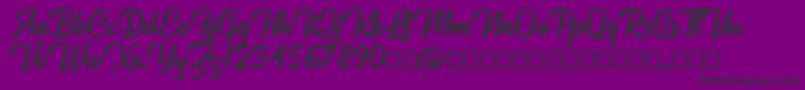 fuente Mackless Script – Fuentes Negras Sobre Fondo Morado