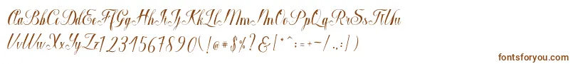 fuente Macrofhyllya Script – Fuentes Marrones Sobre Fondo Blanco