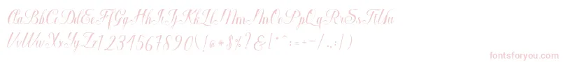 Macrofhyllya Script Font – Pink Fonts on White Background