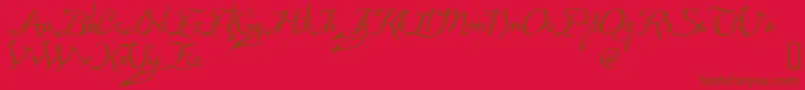 Czcionka MAD      – brązowe czcionki na czerwonym tle
