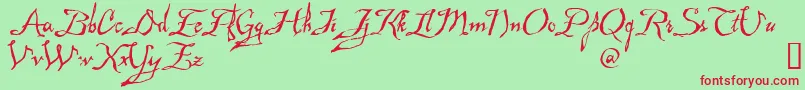 fuente MAD      – Fuentes Rojas Sobre Fondo Verde
