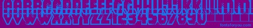 Mad Groove Blast Font – Blue Fonts on Purple Background