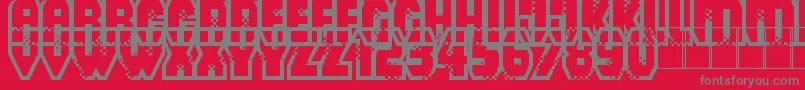 Mad Groove Blast Font – Gray Fonts on Red Background