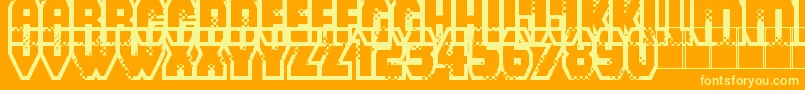 Mad Groove Blast Font – Yellow Fonts on Orange Background