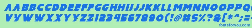 fuente Mad Hacker Italic – Fuentes Azules Sobre Fondo Verde