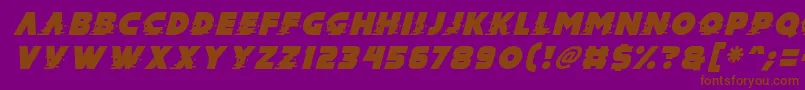 Mad Hacker Italic Font – Brown Fonts on Purple Background