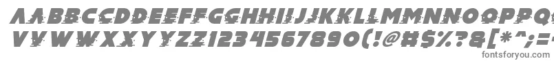 フォントMad Hacker Italic – 灰色のフォント