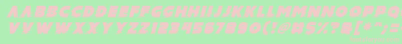 Mad Hacker Italic Font – Pink Fonts on Green Background