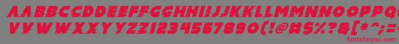 Mad Hacker Italic Font – Red Fonts on Gray Background