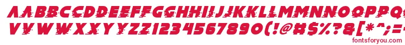 フォントMad Hacker Italic – 赤い文字