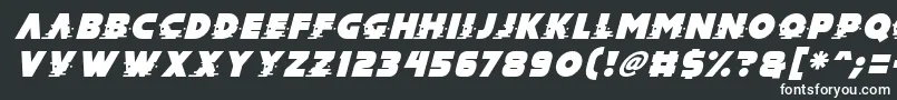 フォントMad Hacker Italic – 黒い背景に白い文字