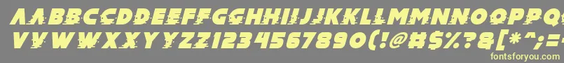 Mad Hacker Italic Font – Yellow Fonts on Gray Background